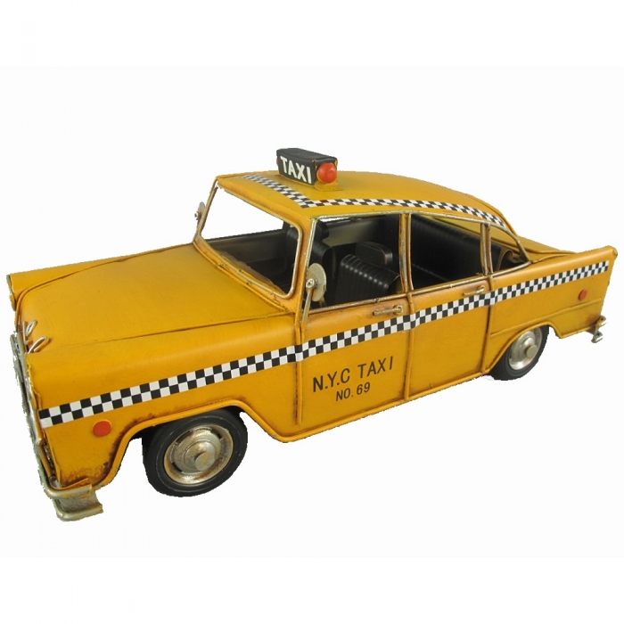 NEW YORK Yellow Cap TAXI 50er Jahre Blechauto Blech Modellauto